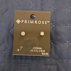NWT PRIMROSE CZ STERLING SILVER STUD EARRINGS